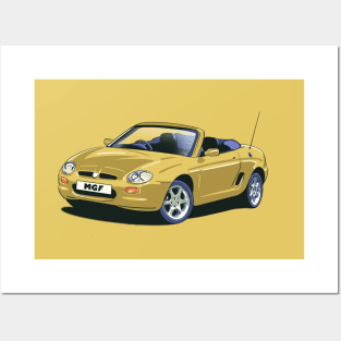 MG MGF Sienna Gold Car Posters and Art